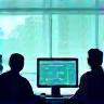 Support team at workstations